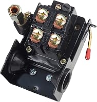 Vista 1 de Interruptor de presión de compresor de aire de alta resistencia, control de 90-125 psi, puerto único, 26A, reemplaza