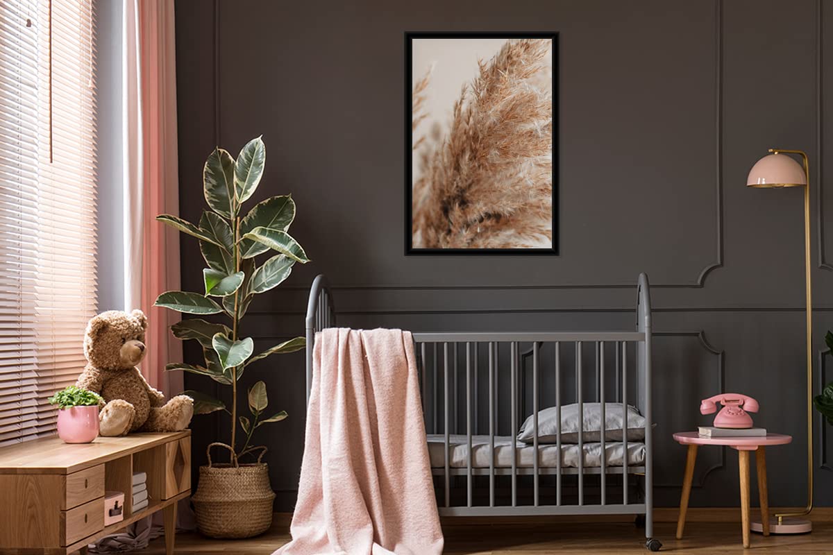 MuchoWow Poster Bilder Wanddeko Deko Wohnzimmer 60x90 cm Gras - Pflanzen - Natur - Pampasgras