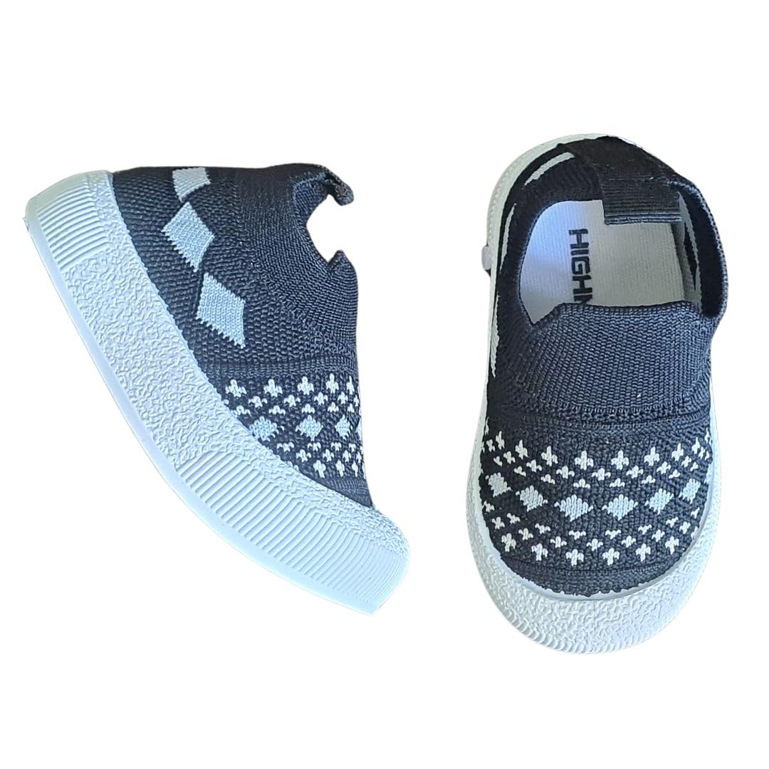 Baby Choo Choo Shoes for Boys & Girls | Soft Slip-On Toddler Shoes with Whistle Heel | Breathable Knit Upper | PVC Sole | Ages 6 Months–3.5 Years