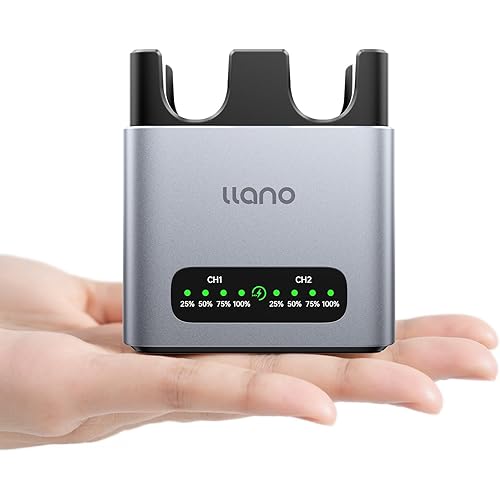 llano EN-EL15C Camera Battery 20W Fast 2-Slot Charger, Compatible with Nikon Z8 ZR Z7II ZF Z6III Z7 Z6II Z6 D850 D810A D7500 D750 D7200, D7100, CNC Aluminum Material, 2.8H Full Charged