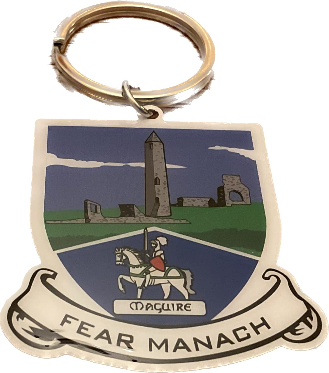 FERMANAGH Official ALL IRELAND GAA County crest ultra thin metal keyring