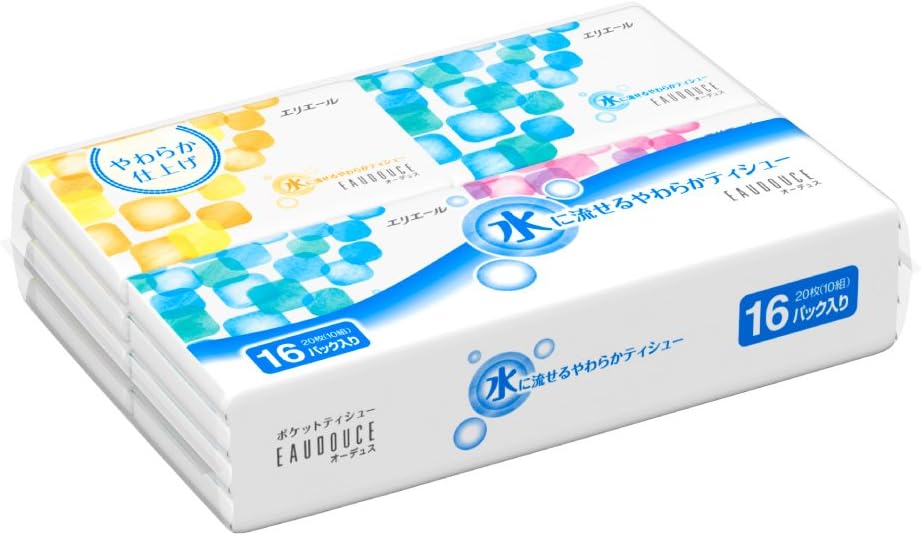 エリエール ポケットティッシュ 水に流せる 10組 16個 パルプ100 オーデュス エリエール ティッシュペーパー Amazon