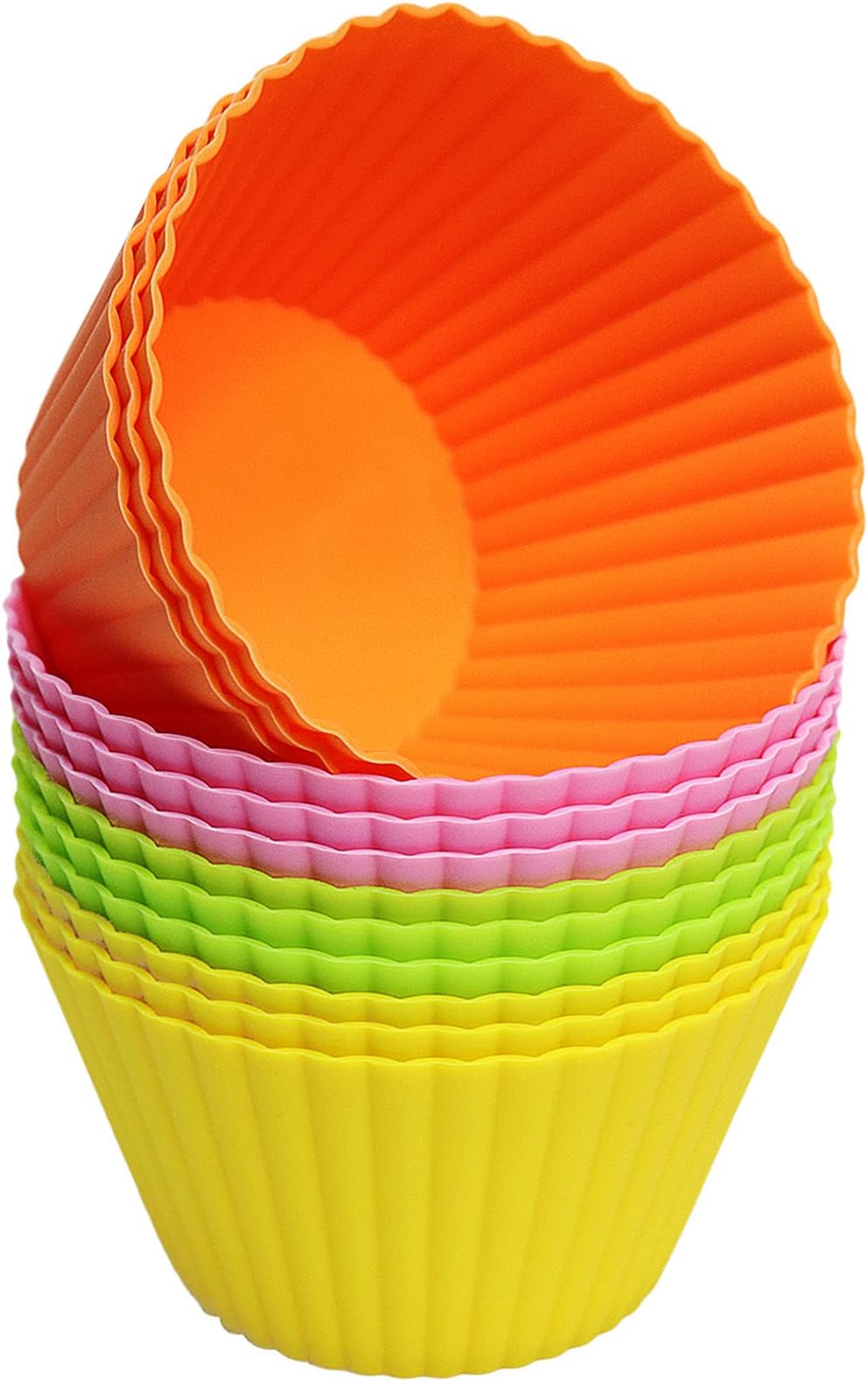 Extra Large Silicone Cupcake Baking Cups 12 Pack, 3.54 Inch Cupcake and Muffin Liners, Reusable Jumbo Silicone Baking Cups Easy to Clean, Great for Cupcake, Muffin, Mousse