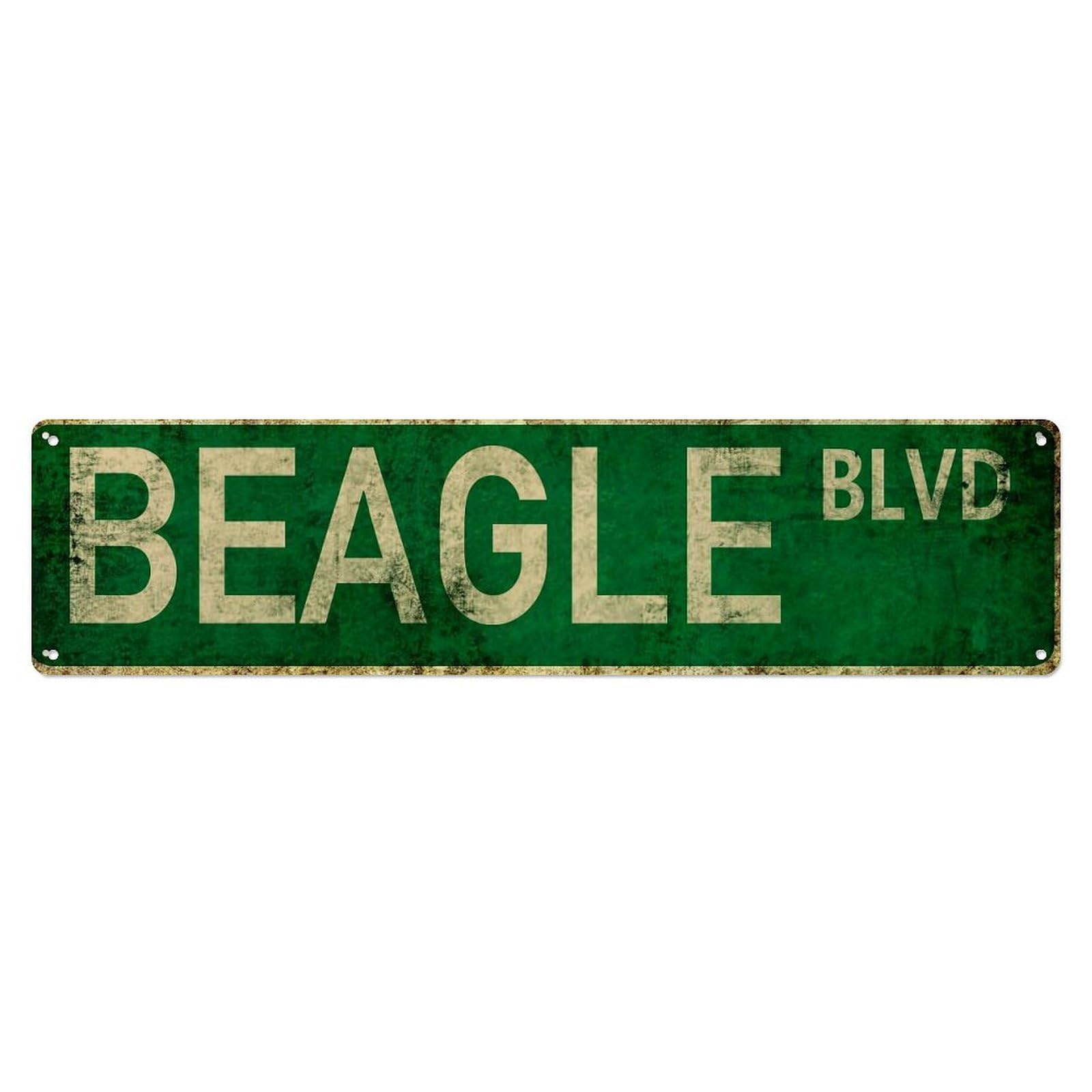 Green Street Sign With White Text Retro Metal Tin Sign, Vintage Decor Art Poster for Bar, Home, Man Cave, Kitchen, Laundry Room Gift 4x16Inch