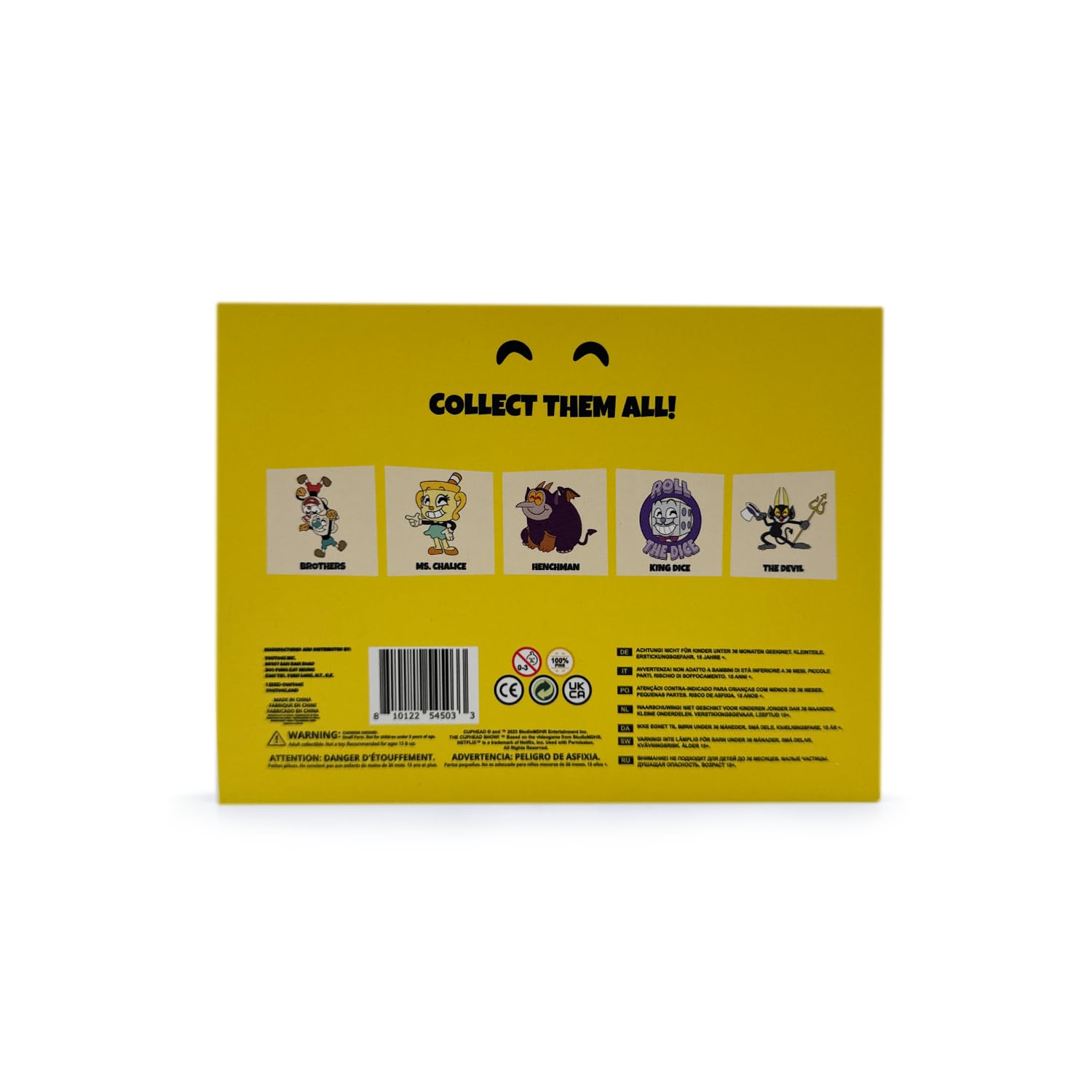 Youtooz Set di spille Cuphead, con licenza ufficiale, scatola da collezione include 5 spille di Youtooz Cuphead Collection, Alluminio, Nessuna pietra preziosa