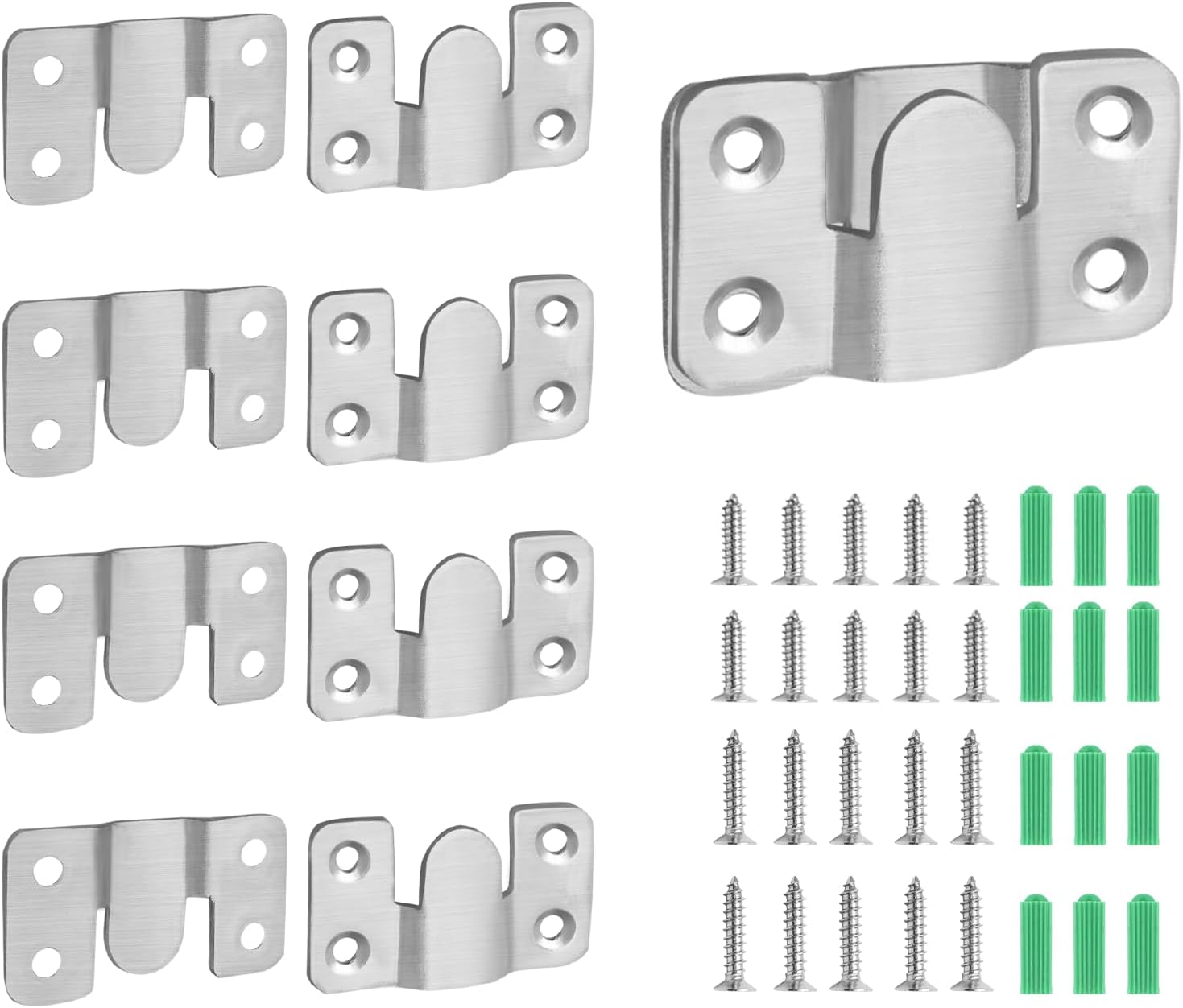 Amazon.com: Waziaqoc 5 Pair Flush Mount Bracket, Heavy Duty Stainless ...