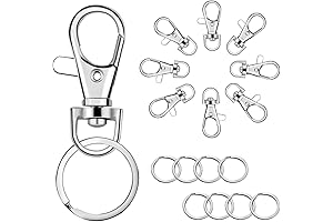 100Pcs DIY Keychain Hooks with Rings for Crafts