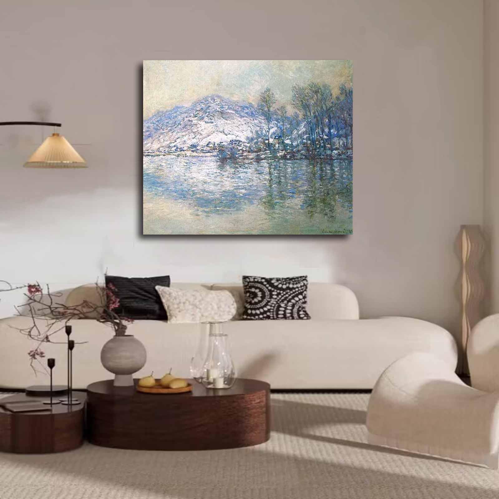 Amazon.co.jp: クロード・モネThe Seine at Port Villez 絵画