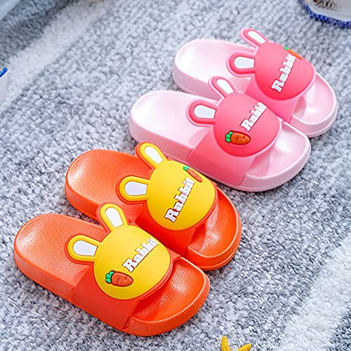 Non-Slip Summer Beach Water Shoes Little Boys Girls Shower Pool Slippers,Kids Girls Cartoon Rabbit Slide Sandals,3