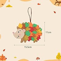 Vista 7 de Fennoral Paquete de 12 calcomanías de espuma de erizo para niños, hazte erizo, arte y manualidades de otoño para niños y niñas, suministros