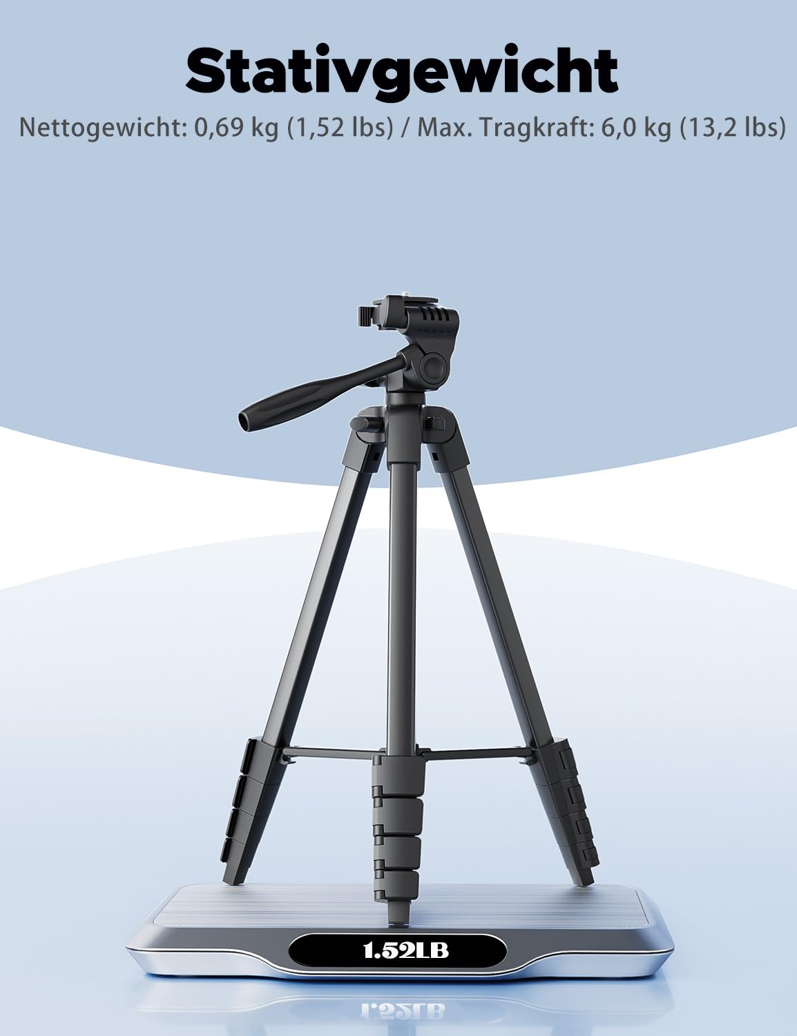 Handy Stativ, Lusweimi 153 cm Stativ für iPad und iPhone mit drahtloser Fernbedienung, Kamera Stativ für Smartphone mit 2 in 1 Stativhalterung für Handy/Tablet 11"/Webcam/Gopro/Kamera, Mit Tragetasche