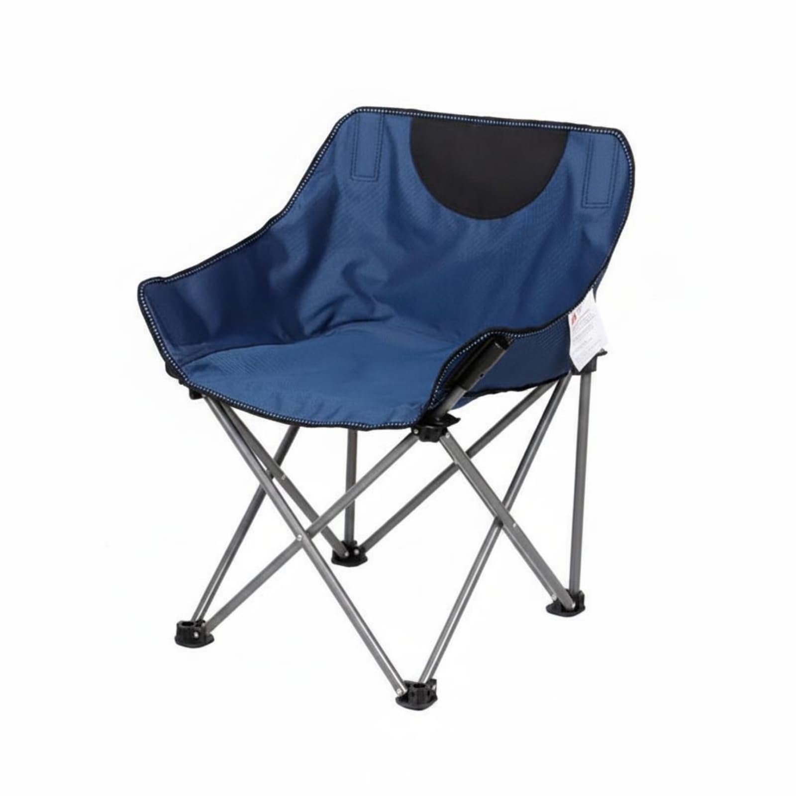 Foldable Folding Moon Chair Compact Fold Folding Camping Chair Lightweight Outdoor Seating Comfortable Backrest for Campers, Anglers, Blue-image-30