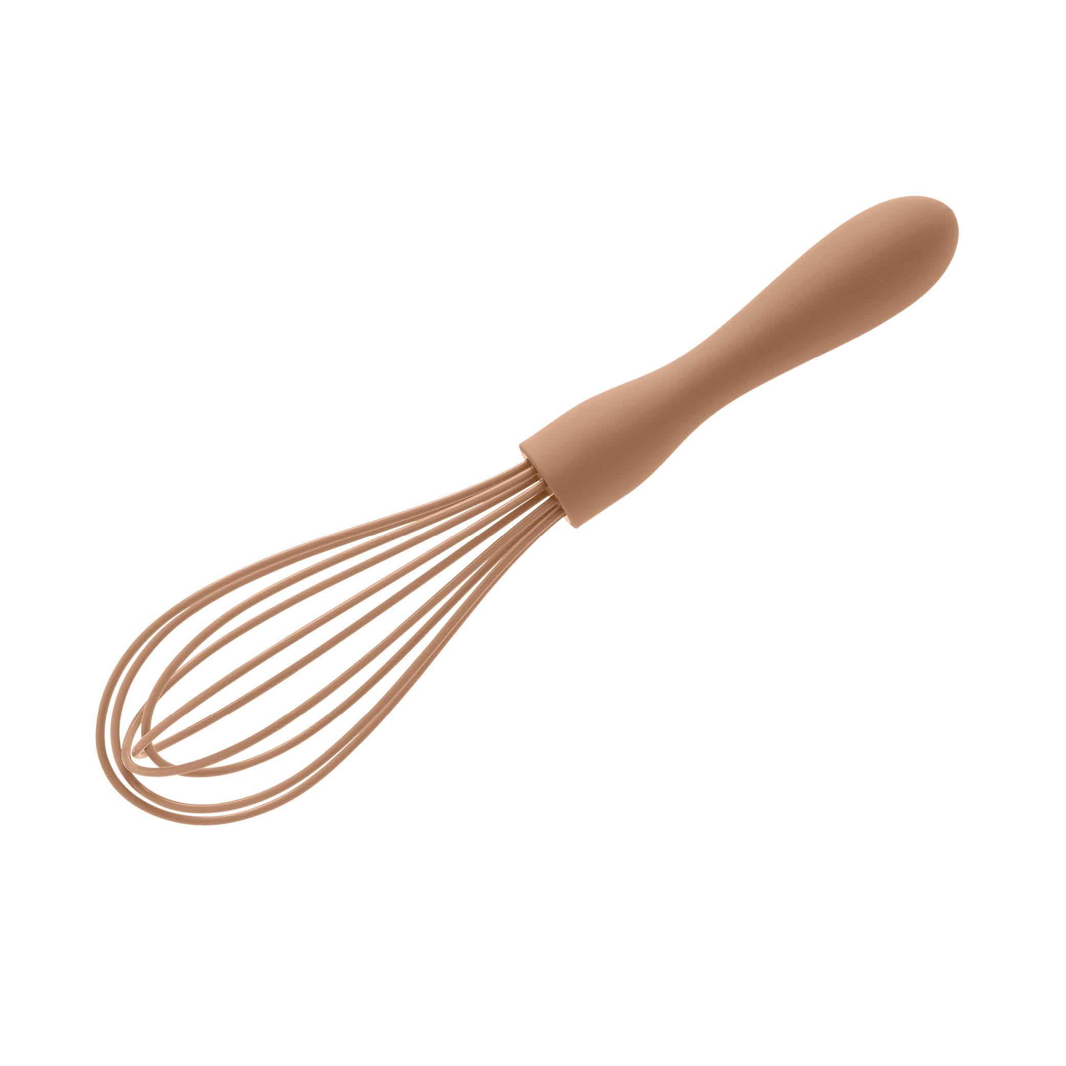 Wiltshire Silicone Whisk, Egg Whisk, Baking & Whipping Balloon Whisking Tool, Manual Hand Tool for Beating Blending & Stirring, Heat-Resistant Utensil, Non-Stick, Non-Scratch, Mocha, 21x5x5cm