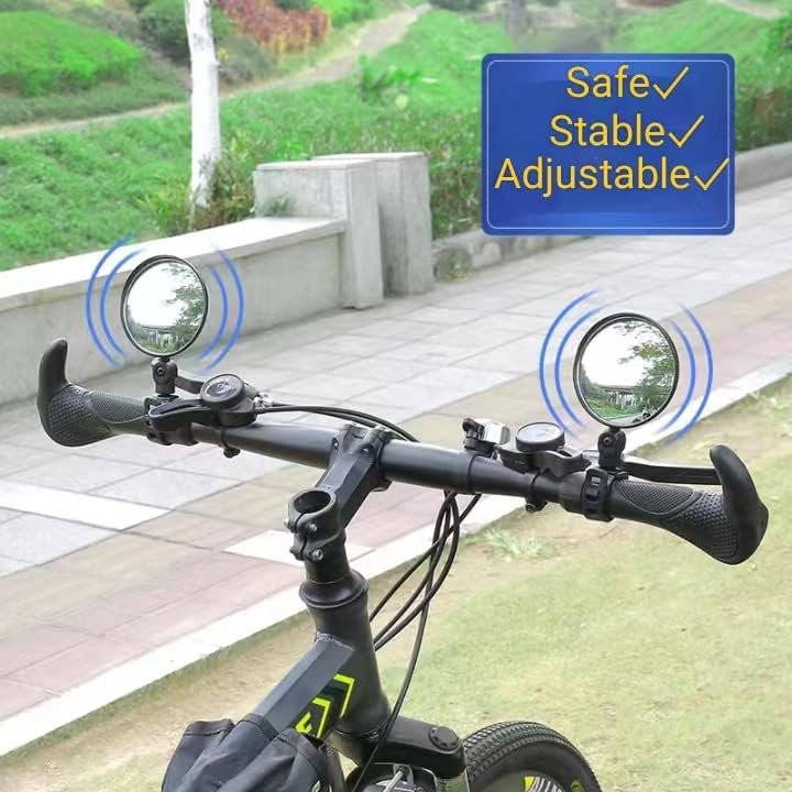 Katartizo 2PCS Adjustable Rear View Mirror for Bikes, Universal for Handlebars, Wide Angle Acrylic Convex Safety for Adult Bikes/Kids/Road/Mountain Bike - Image 6