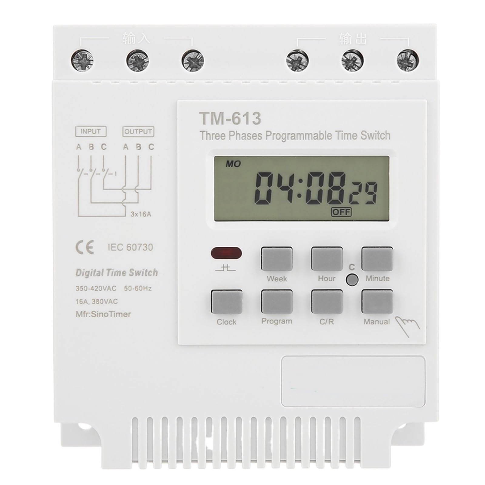 TM-163 Three Phases Time Relay 380V Smart Digital Weekly Programmable Control Power Timer Switch
