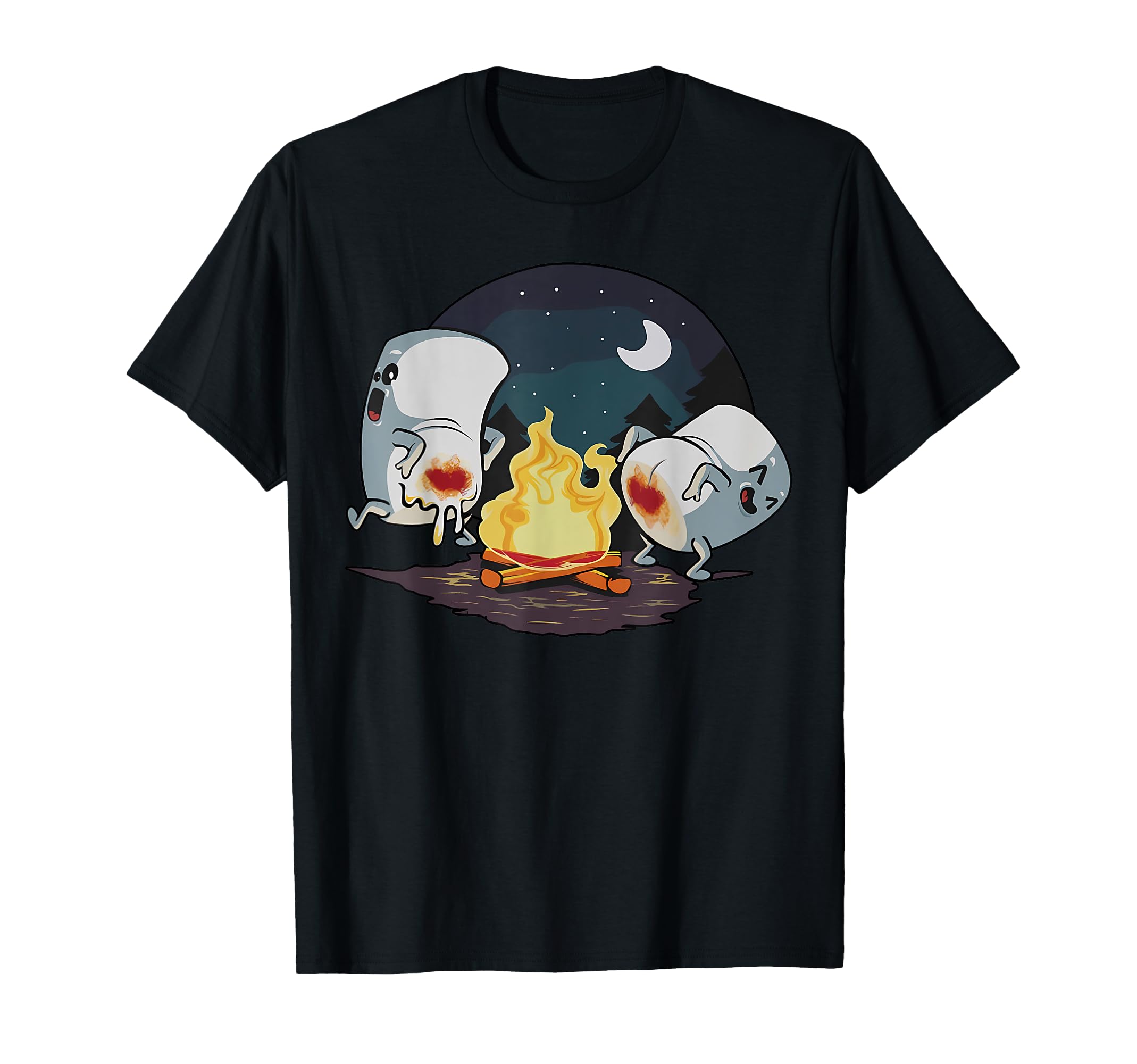 Funny Marshmallow Campfire CampingSmores S'mores Marshmallow Campfire Camping Roasting Bonfire T-Shirt