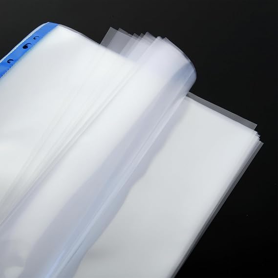 200PCS Punched Pockets A4, 60 Micron Strong Poly Pockets