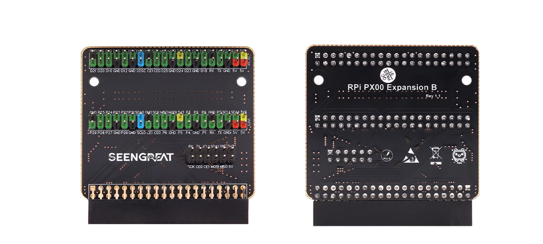 RPi PX00 Erweiterung B GPIO-Breakout – 40-poliger Dual-Reihen-Header, Kompatibel Mit Raspberry Pi, Für I2C/SPI/UART