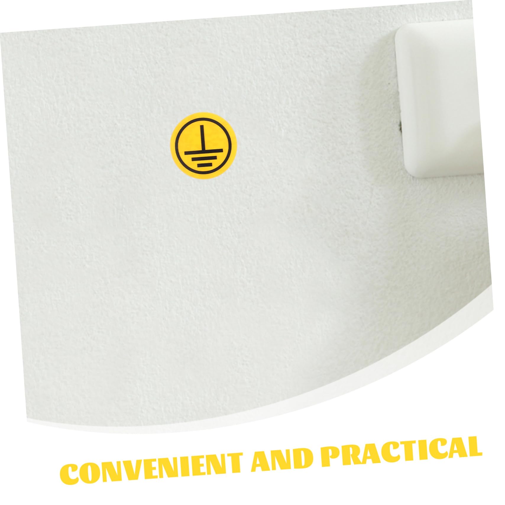 Housoutil Protective Earth Ground Symbol Warning Stickers Self-Adhesive Electrical Equipment Labels 0.79X0.79 Inch Safety Decal for Machinery - Image 3