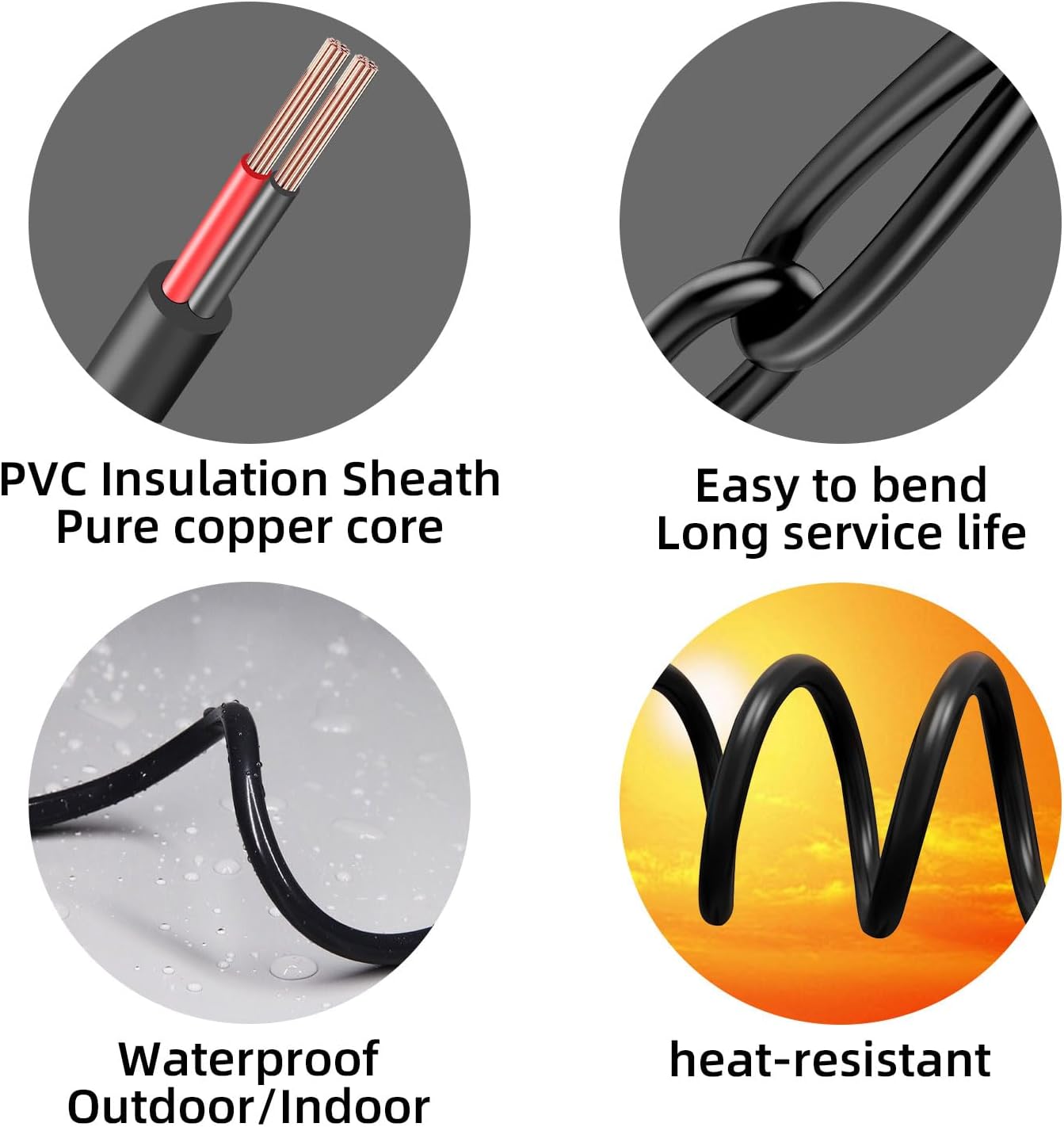 3.3FT DC Power Extension Cable 5.5mmx2.1mm 18AWG Male to Female 12V Extension Cable for CCTV Surveillance Camera Router LED Light Ba 2pcs