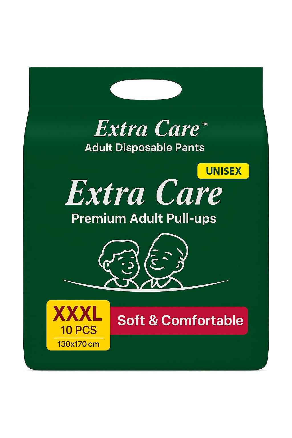 Hamzu Extra Care Premium Adult Pull-Ups Diapers Pants – XXXL (10 Pcs, Unisex) | Disposable Adult Diapers for Men & Women | Incontinence Pants for Elderly Care – Soft, Comfortable & Leak-Proof - XXXL Size (130x170 cm) - Pack of 1-image-18