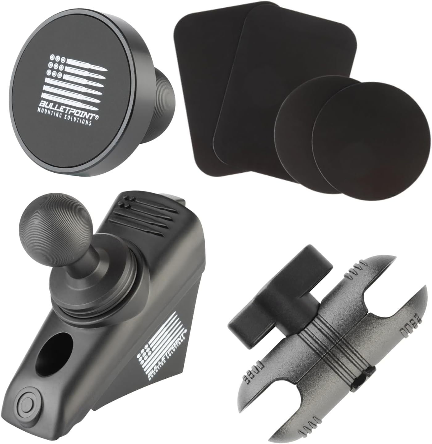 Bulletpoint A-Pillar 20mm Ball Mount Magnetic Phone Holder Bundle Compatible with 2018-2023 Jeep Wrangler JL & 2020-2023 Jeep Gladiator