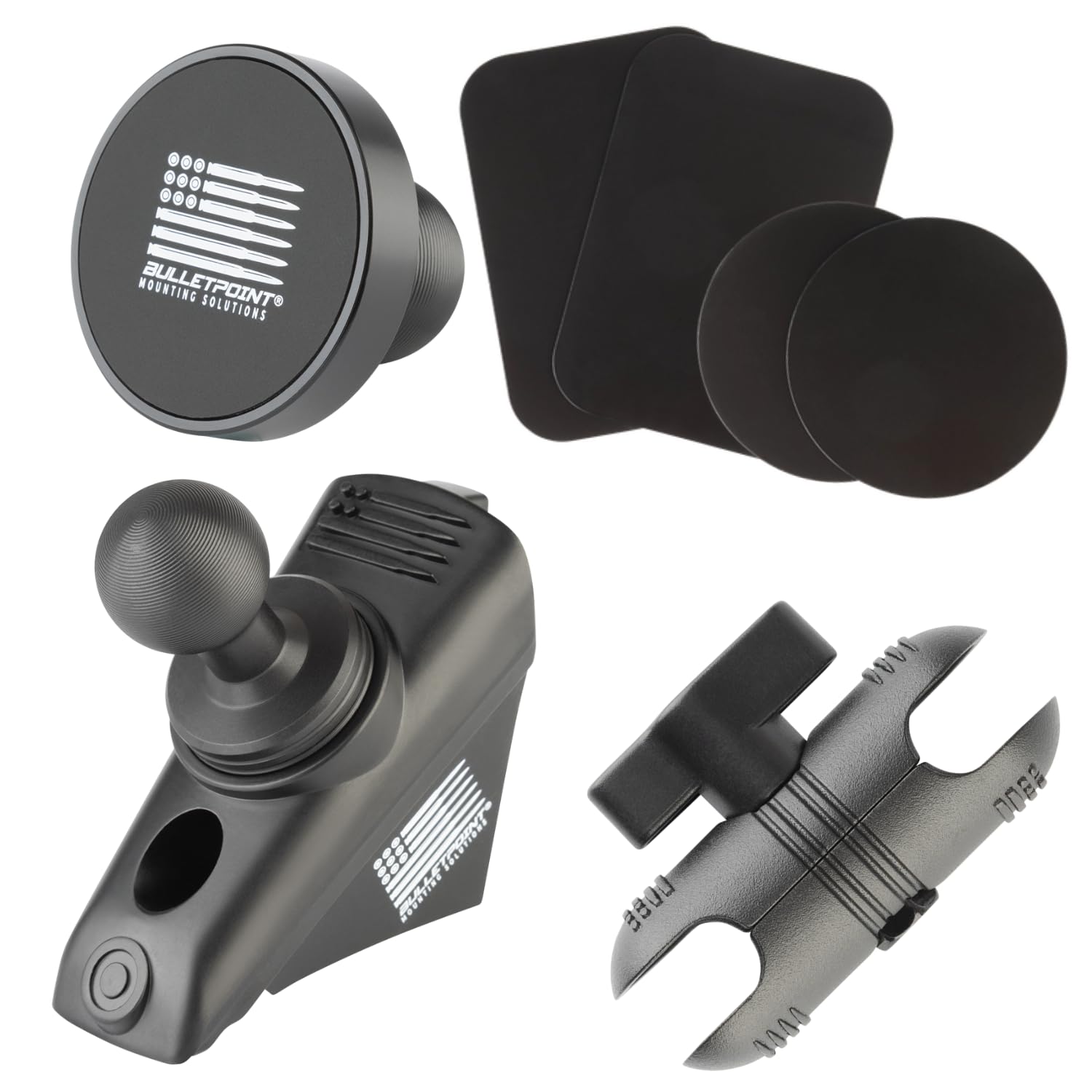 Bulletpoint A-Pillar 20mm Ball Mount Magnetic Phone Holder Bundle Compatible with 2018-2023 Jeep Wrangler JL 2020-2023 Jeep Gladiator