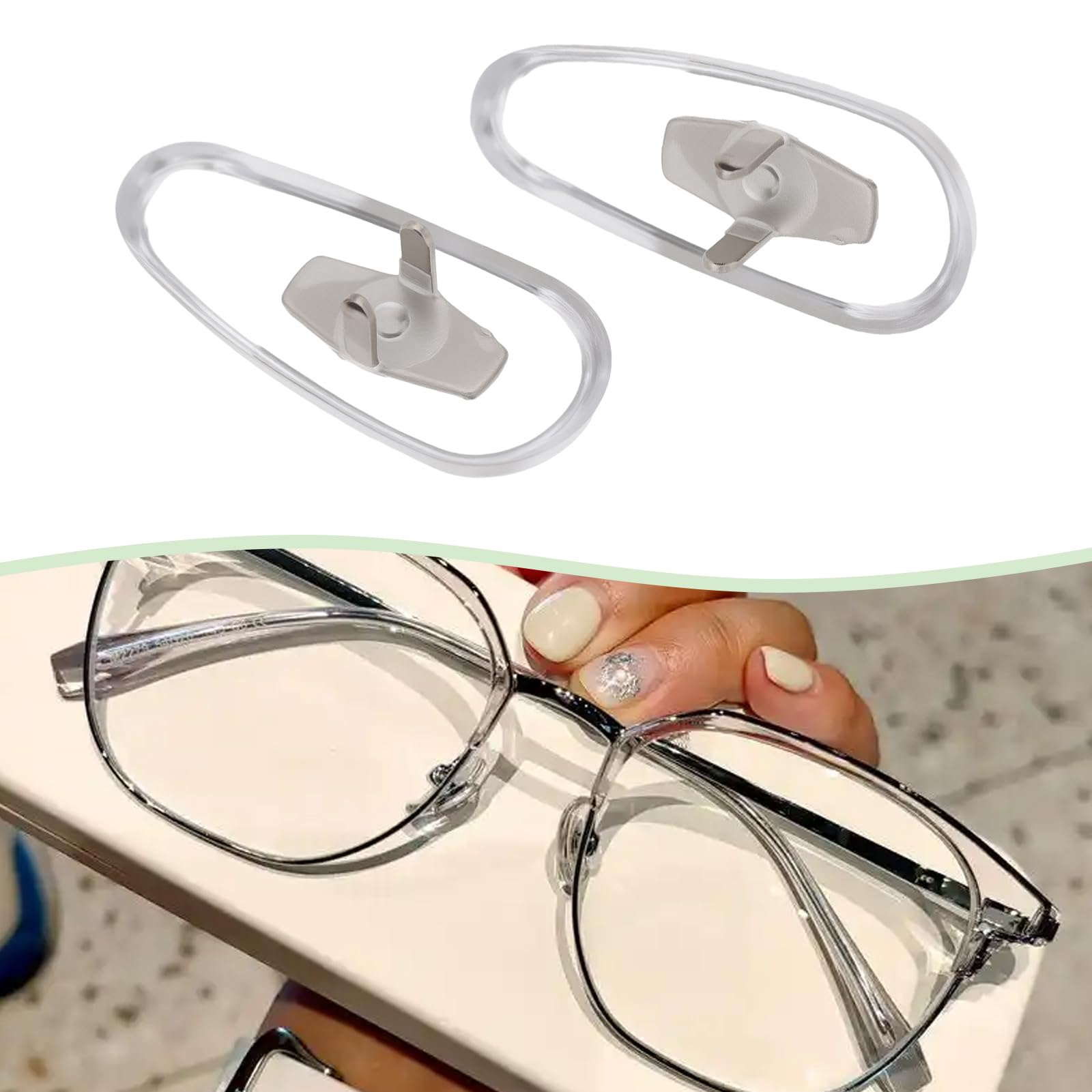 Clip-on Naselli Trasparenti Compatibili Ray-Ban Occhiali Da Sole 16 mm