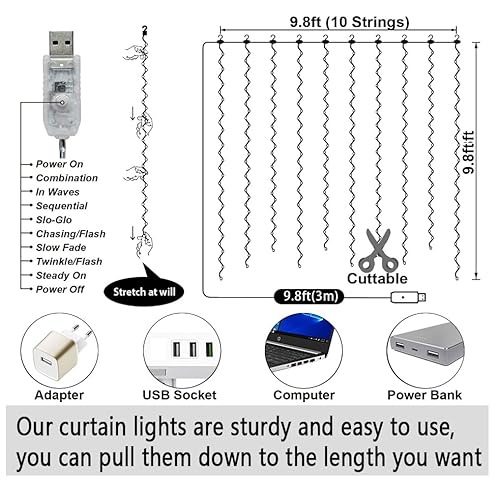 Eueasy BG-CL3M3-306L01 300 Led Curtain Lights thumb #4