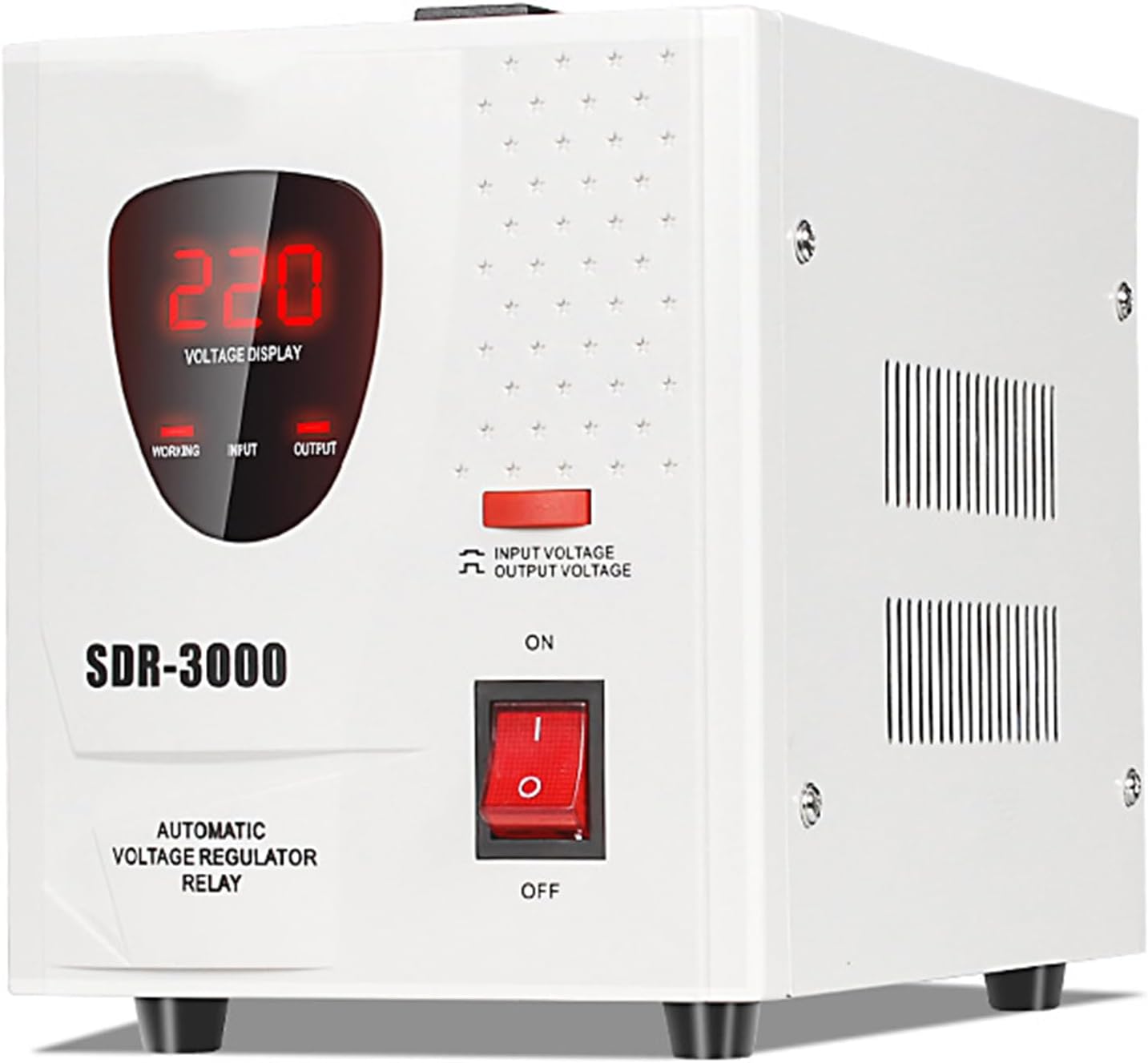 Electronic Voltage Stabilizer,220V Fully Automatic Voltage Stabilizer 3000W Household High Power Refrigerator Computer TV AC Stabilized Power Supply