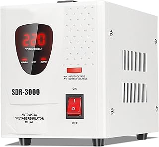 Voltage Regulator,220V High Precision Automatic Single Phase Home Use AC Voltage Stabilizer Appliance Regulator Protector for Unstable Household Appliances