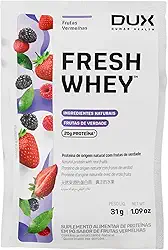 Fresh Whey Protein - Frutas Vermelhas Sachê 31g - 20g de Proteínas por Porção - Suplementos Naturais, Suplementação Treino Academia, Ganho Muscular Hipertrofia - DUX HUMAN HEALTH