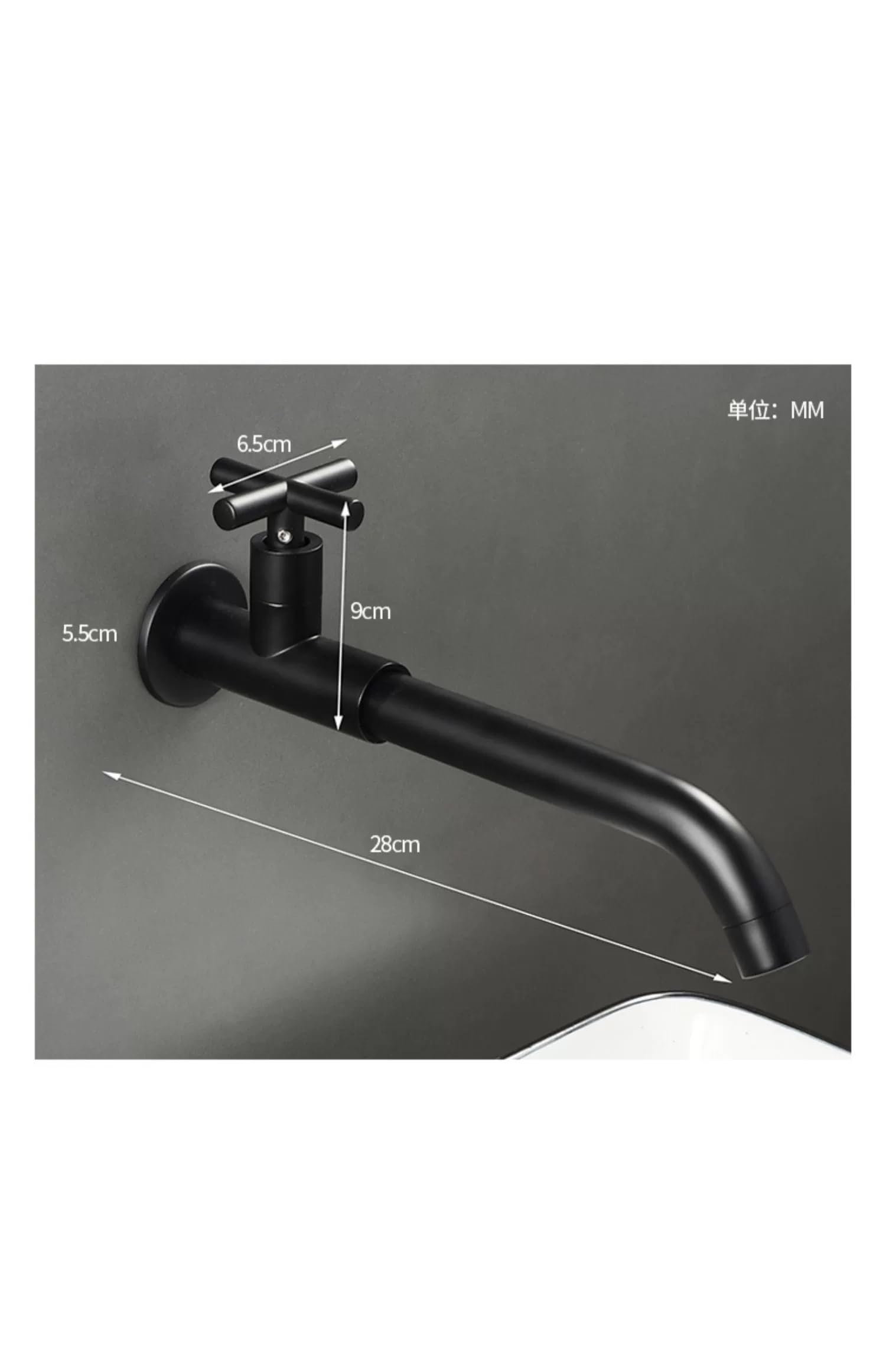 Grifo de piscina antiguo para fregona en pared, alargado, único, giratorio, en frío, para balcón, lavandería, piscina, para el hogar, grifo alargado antiguo