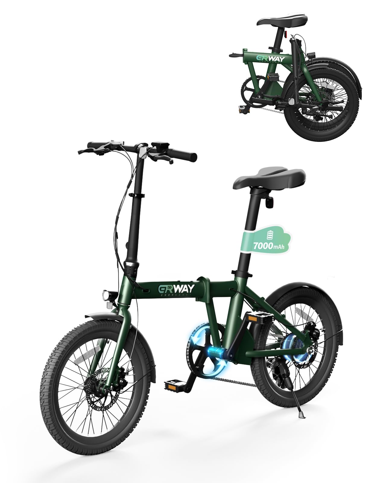 EVAPLUShine 電動アシスト自転車 20インチ Amazon | ERWAY 電動