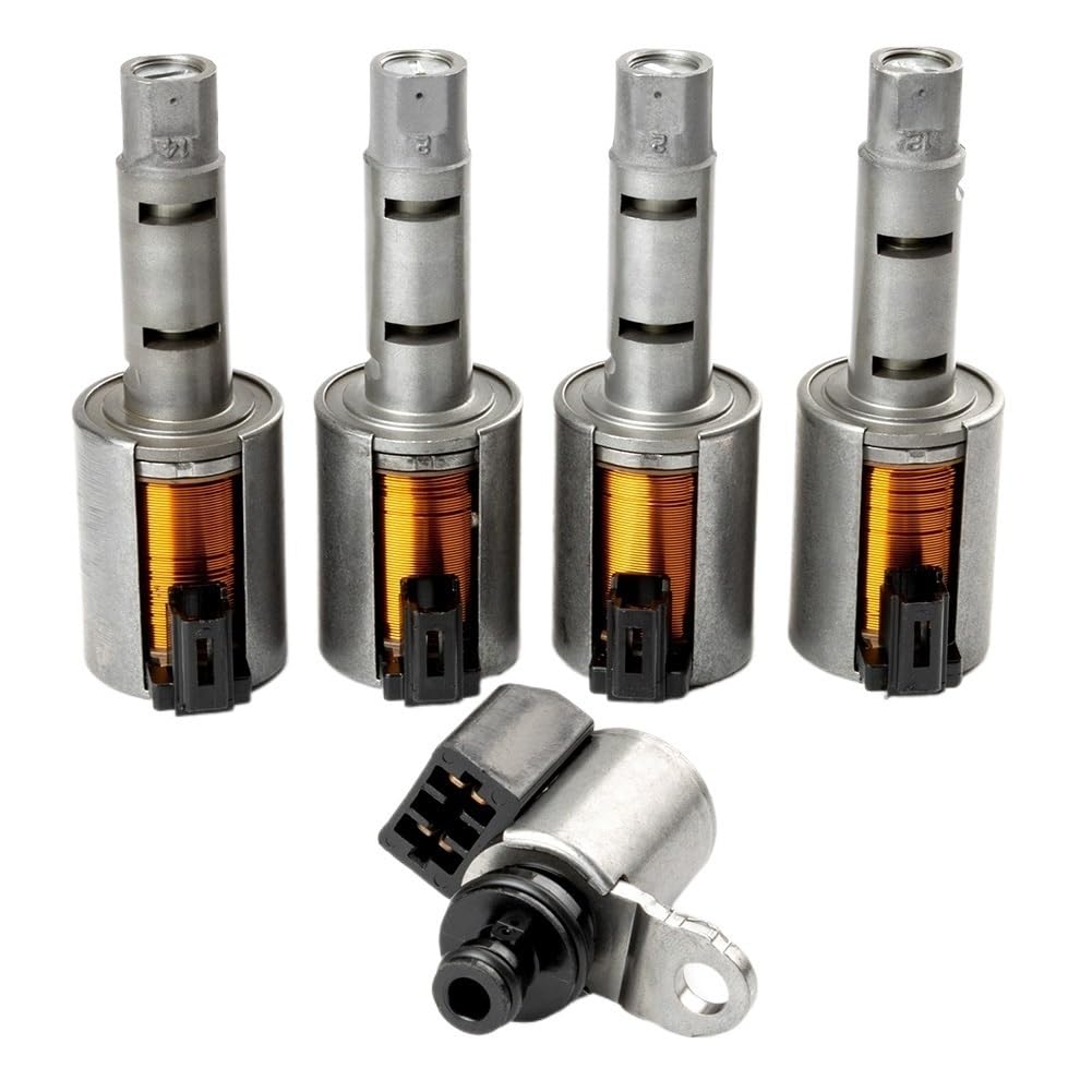 Wxnlbb One Color 5Pcs/Set Transmission Solenoid Kit Jf015e,Re0f11a Cvt Compatible With Nissan Tiida Sylphy Sentra Versa Sunny Valve Body Parts