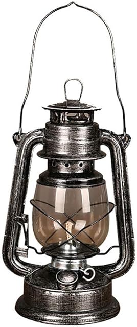 POFET Vintage Storm Lantern Lights Oil Lamp Burning Lantern Retro Kerosene Lamps Classic Oil Lamp Table Lanterns for Home, Garden, Camping Citronella - Black