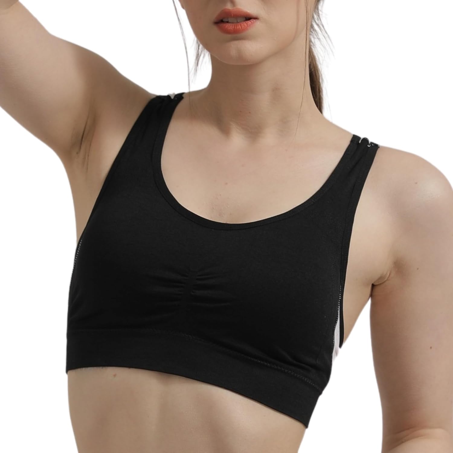 Coobie Women's Racerback Sports Bra Breathable Mesh Yoga Bra Comfort Everyday Bra - Image 2