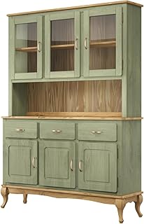 Furniture Dash Wood Dining Hutch and Buffet Sideboard Green