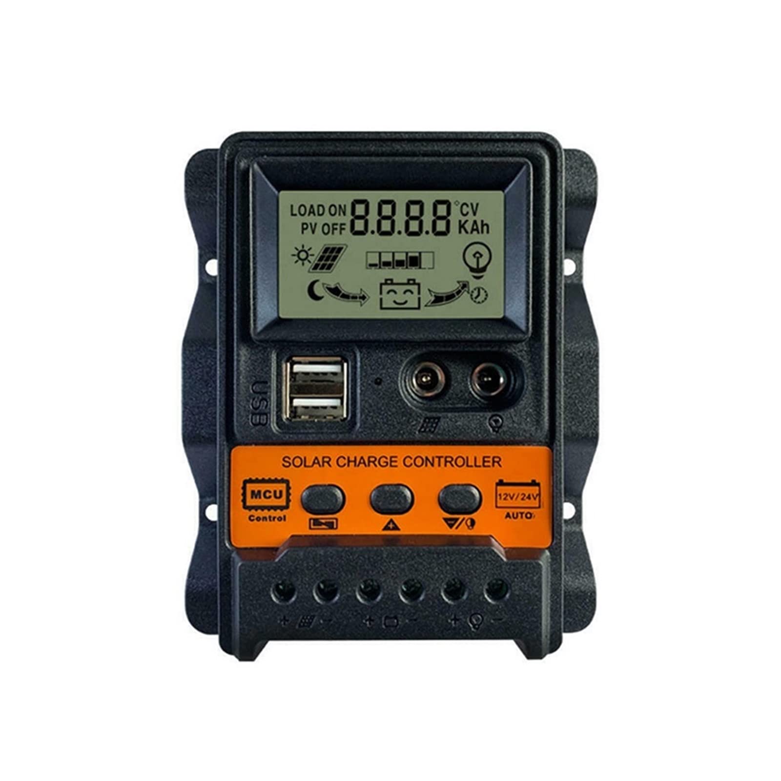 10A/20A/30A Solar Charge Controller 2.5A Dual USB Output LCD Display PWM Solar Controller Regulator for Phone Charging Part(20A)