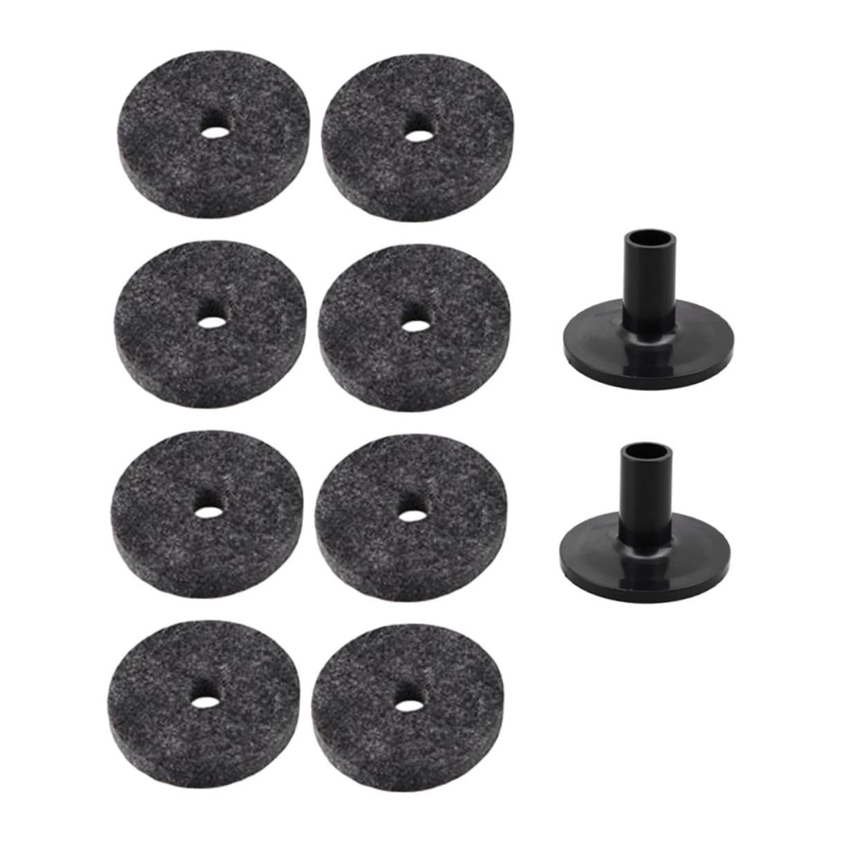 Yardwe 1Set Drum Pad Set Non Slip Felt Pads for Drum Kits Durable Drum Accessories to Enhance Sound and Protect Cymbals Compatible with Drum Hardware