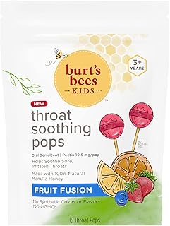 Burt's Bees Kids Throat Soothing Pops, Fruit Fusion, 15 Count