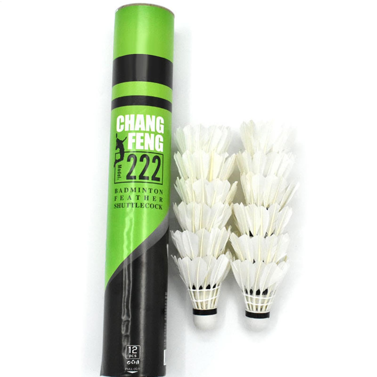 Generico Palla da Badminton - Set di volani da Allenamento ad Alta velocità per Buon Volo, da Badminton in Piume d' Durevole, per Sport Indoor all'aperto, da Badminton per Adulti