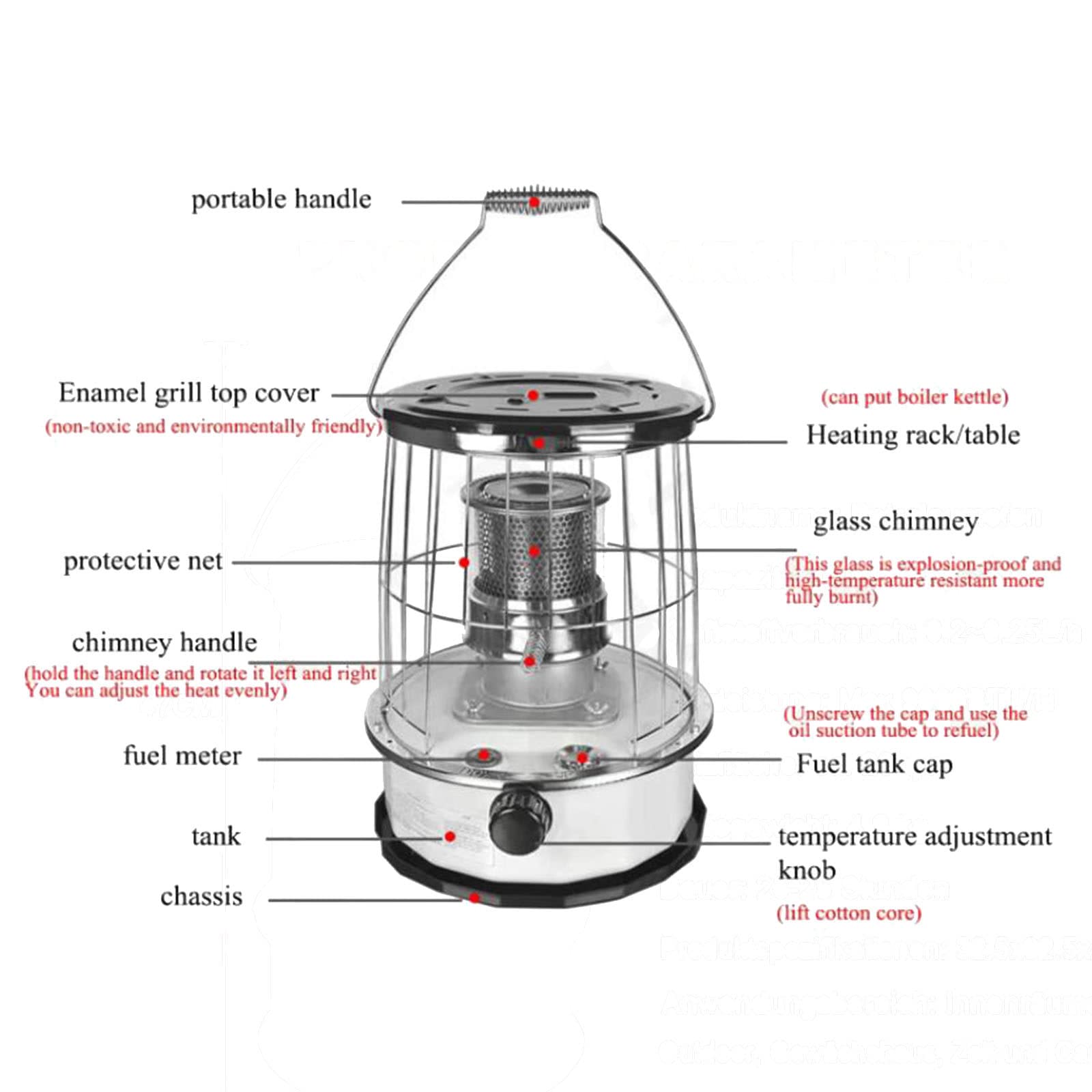 Amazon.com: lxiluv Kerosene Stove Heater, Stainless Steel Heater, Non  Electric Heaters for Indoor Use, Kerosene Stove for Cooking Indoor, Easy to  Clean, Energy Saving and Environmental Protection,A : Home u0026 Kitchen