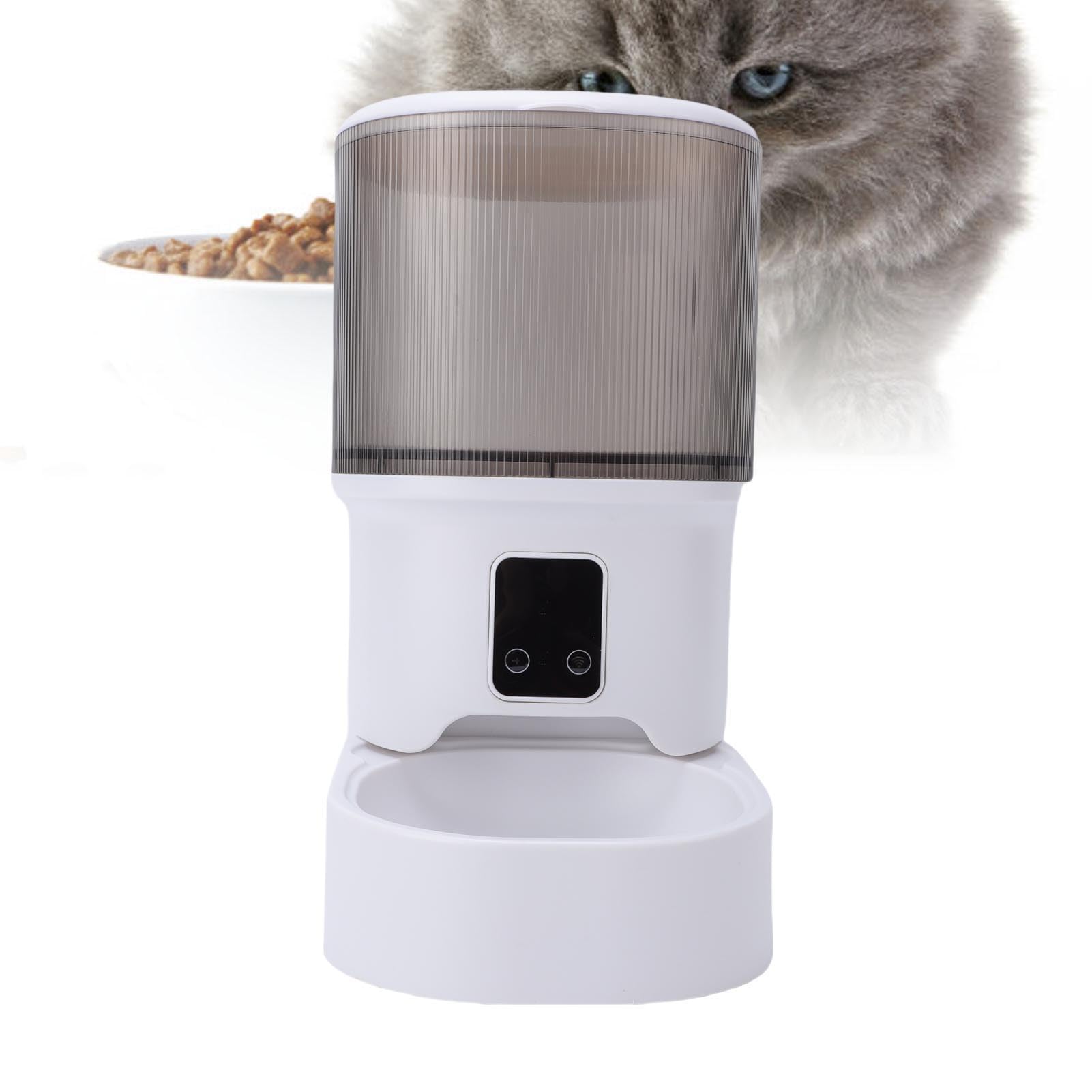 Haofy Comedero Automático para Gatos, Dispensador Inteligente de Alimentos para Mascotas de Plástico con Control Remoto, Alimentación Temporizada y Capacidad de 4L para Perros y Gatos