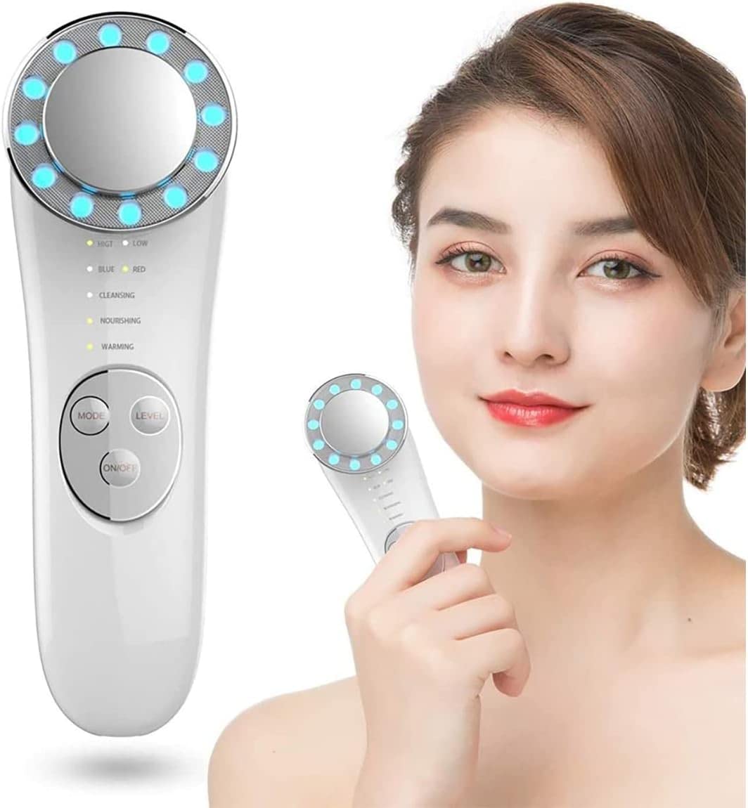 DCJAHFE Facial Massager, Skin Care Tools 7 in 1 Face Lifting Machine, Galvanic Facial Machine Face Tightening Machine for Skin High Frequency Facial Machine