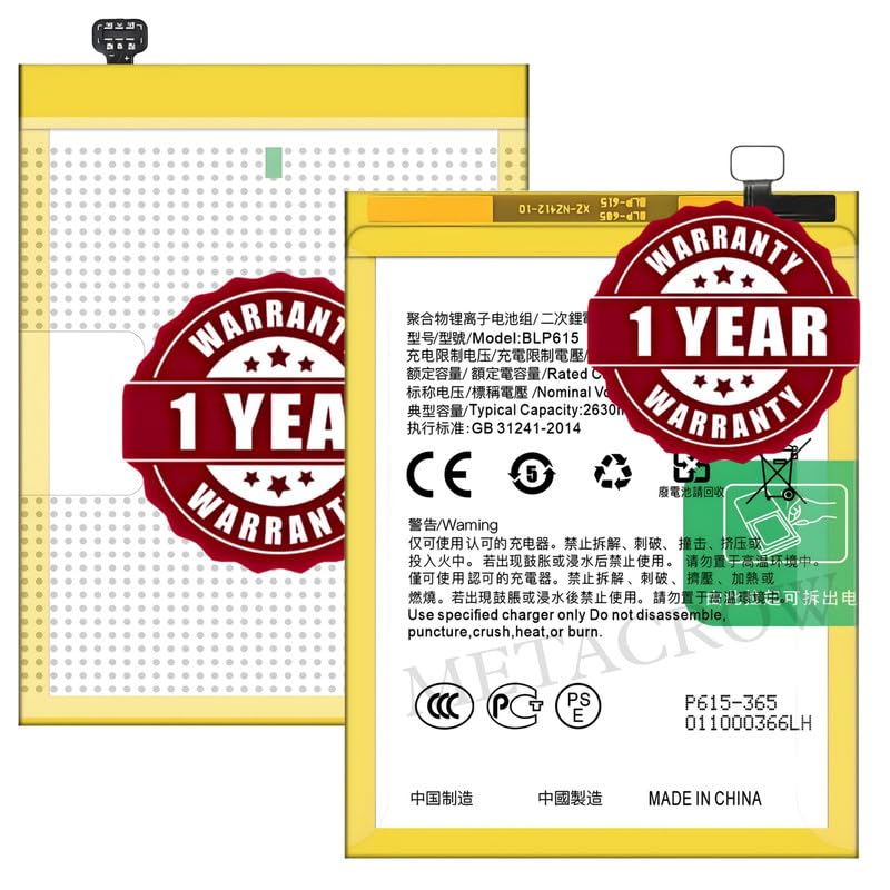 Image of Original BLP615 Battery Compatible for Oppo A37 (A37f, A37fw, A37m) | Neo 9 - (2630mAh) - 1 Year Warranty JK1