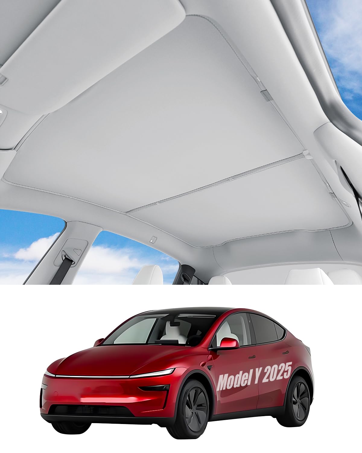 for Tesla Model Y Juniper Sunshade Glass Roof Accessory Rear Windshield Sun Shade for Tesla Model Y Juniper 2025