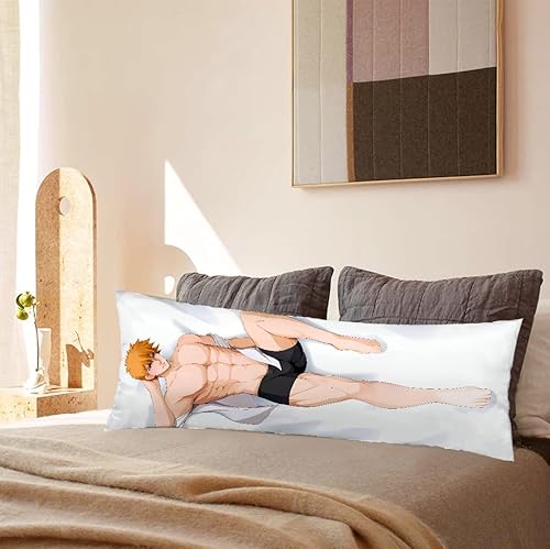 Miniatura 4 de Kurosaki Ichigo - Funda de almohada corporal de anime para niña, almohada corporal de anime Dakimakura 2WT, almohadas corporales de anime, funda de