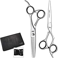 JWShears CSL Professional Shear & Thinning Kit 5.75 Inch - Convex Edge, Offset Handle, Lifetime Warranty