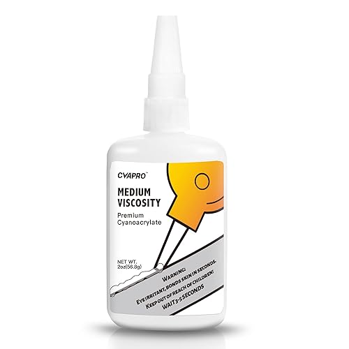 CYAPRO adhesivo de alto rendimiento CA de grado profesional 2 onzas adhesivo de cianoacrilato de viscosidad media para plástico cerámica madera CYAPRO adhesivo de alto rendimiento CA de grado profesional 2 onzas adhesivo de cianoacrilato de viscosidad media para plástico cerámica madera